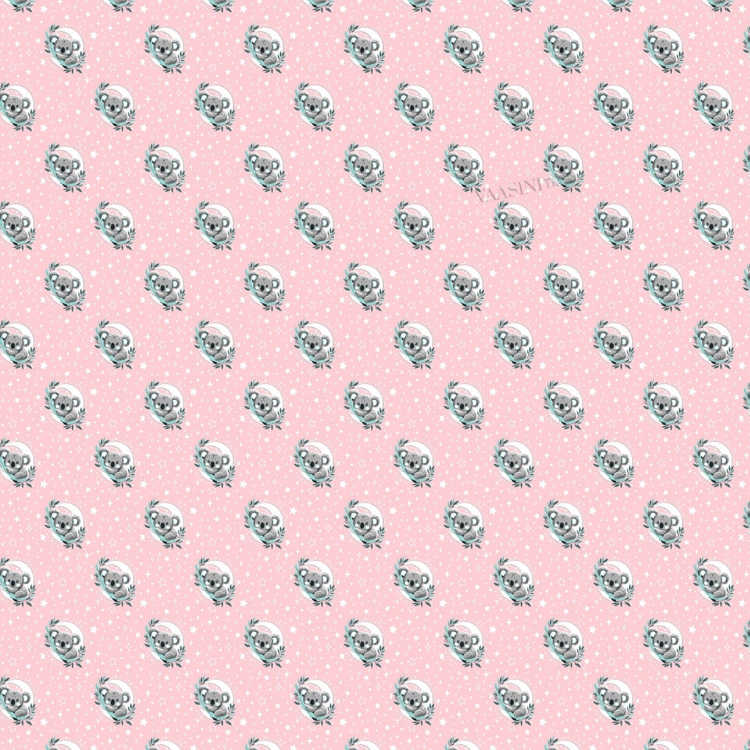 Space Astronaut Blush Pink Kids Bedsheet