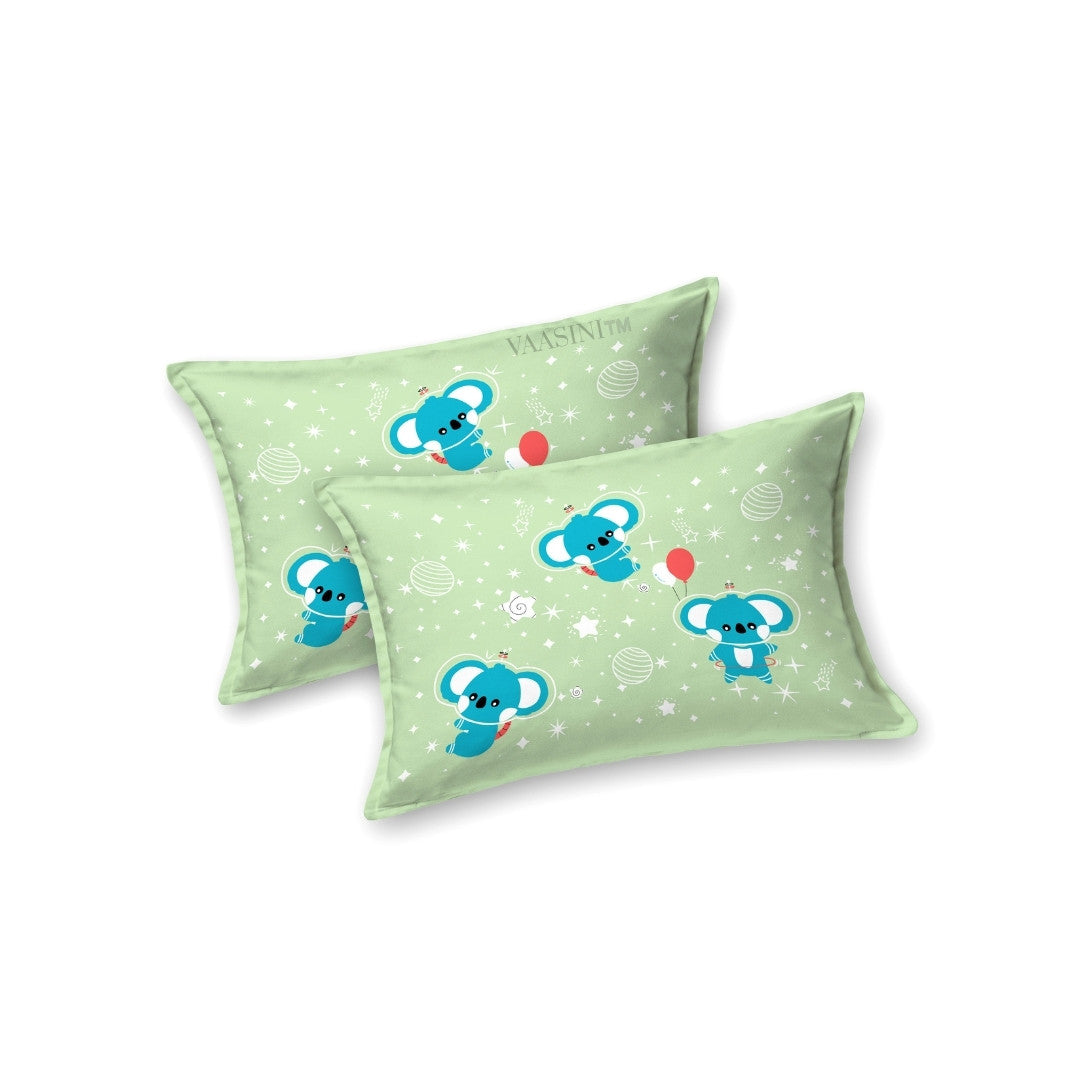 Dreamy Crescent Moon Creamy Green Bedsheet