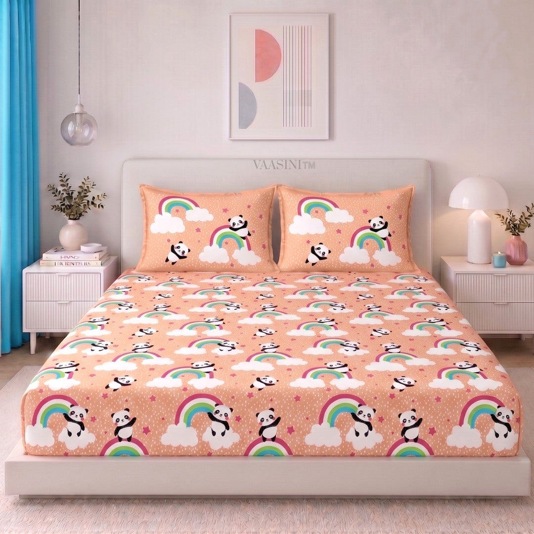 Coquette Bow Ribbon Creamy Beige Bedsheet