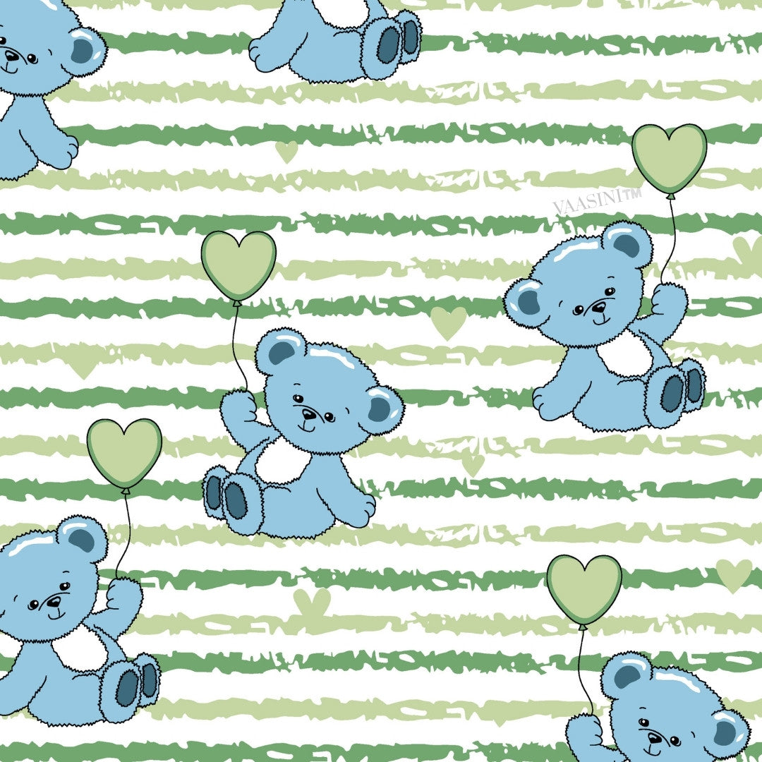 Ditsy Heart Sparkle Sage Green Bedsheet