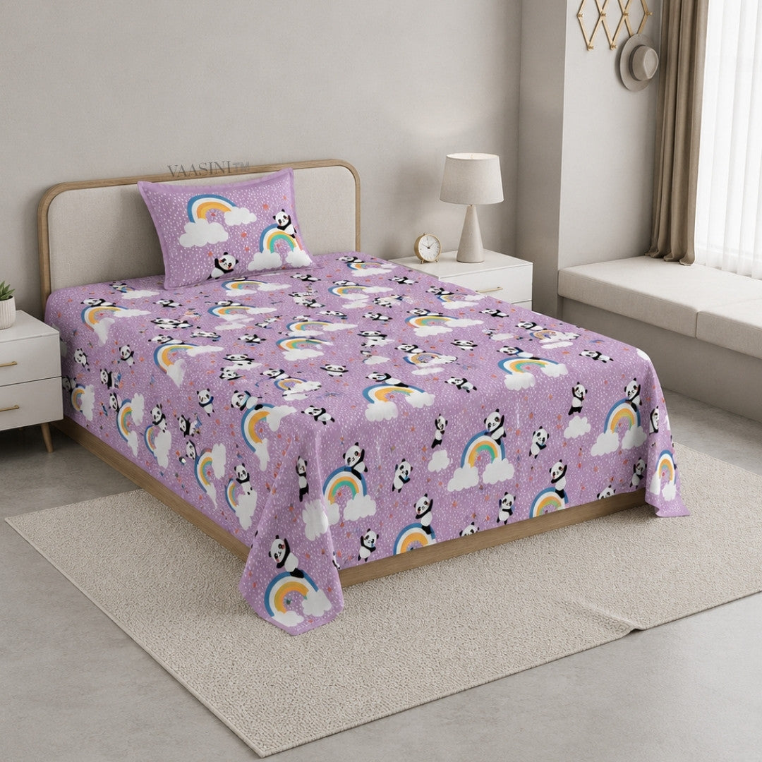 Coquette Bow Ribbon Lavender Mist Bedsheet