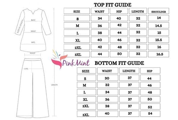 Pinkmint Women's Pure Cotton Co Ord Set l Kurta Sets for Women |Kurta Sets| Printed Kurta with Pant l Stylish Pocket & 3/4 Sleeve Women Co-ord Set (Avaiable in Plus size)