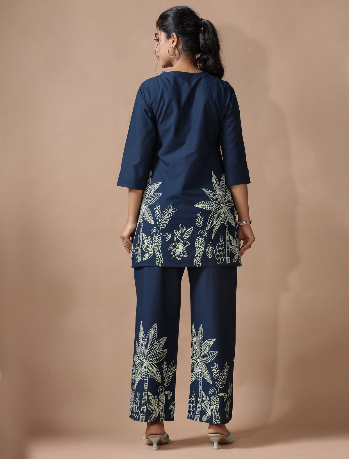Pinkmint Women's Pure Cotton Co Ord Set l Kurta Sets for Women |Kurta Sets| Printed Kurta with Pant l Stylish Pocket & 3/4 Sleeve Women Co-ord Set (Avaiable in Plus size)