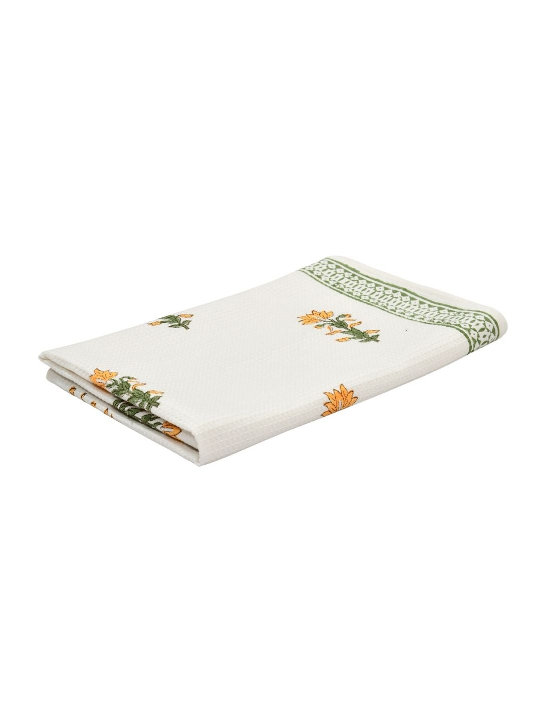 Sunlit Bloom Waffle Cotton Towel