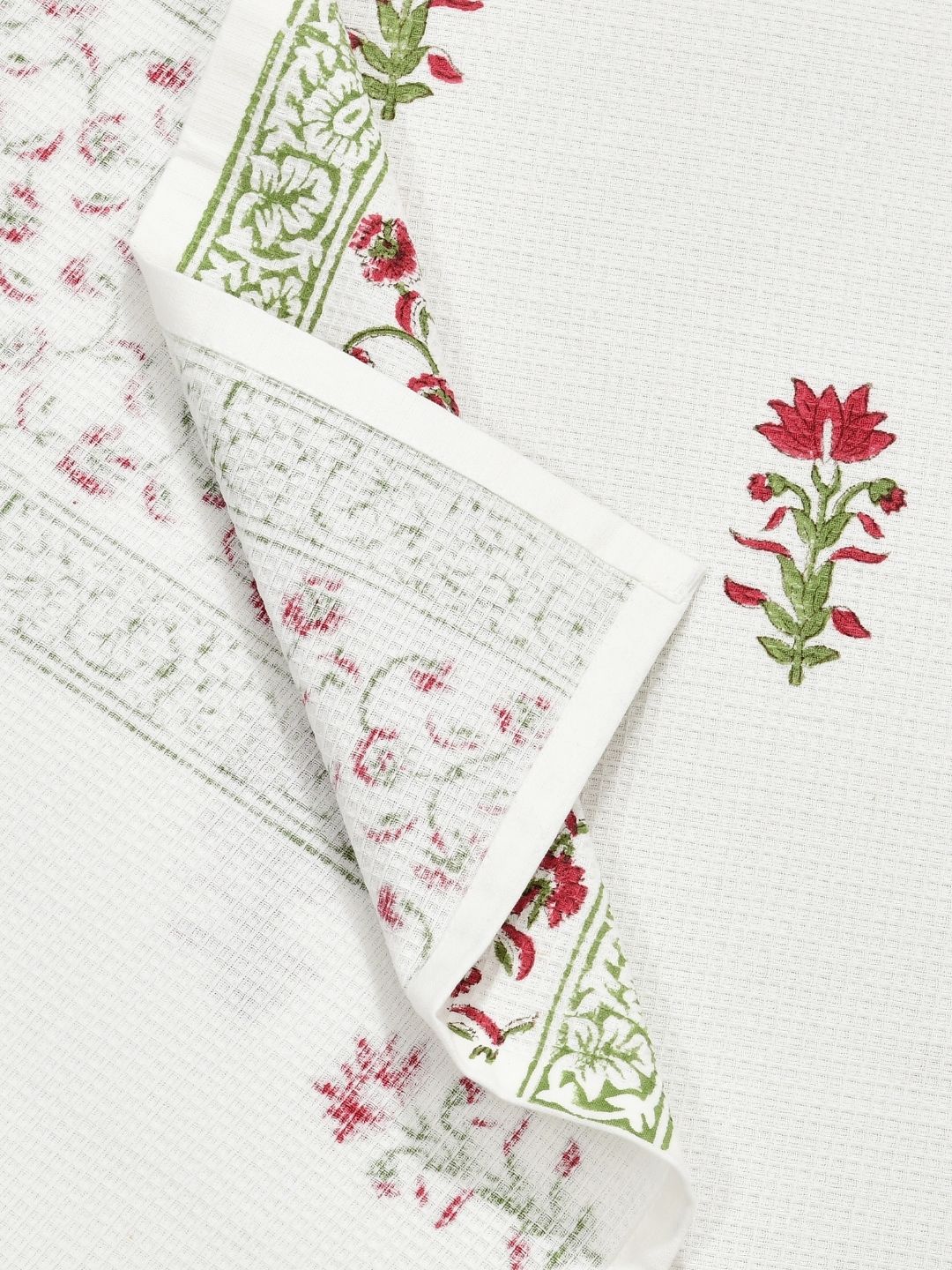 Gulmohar Garden Waffle Cotton Towel