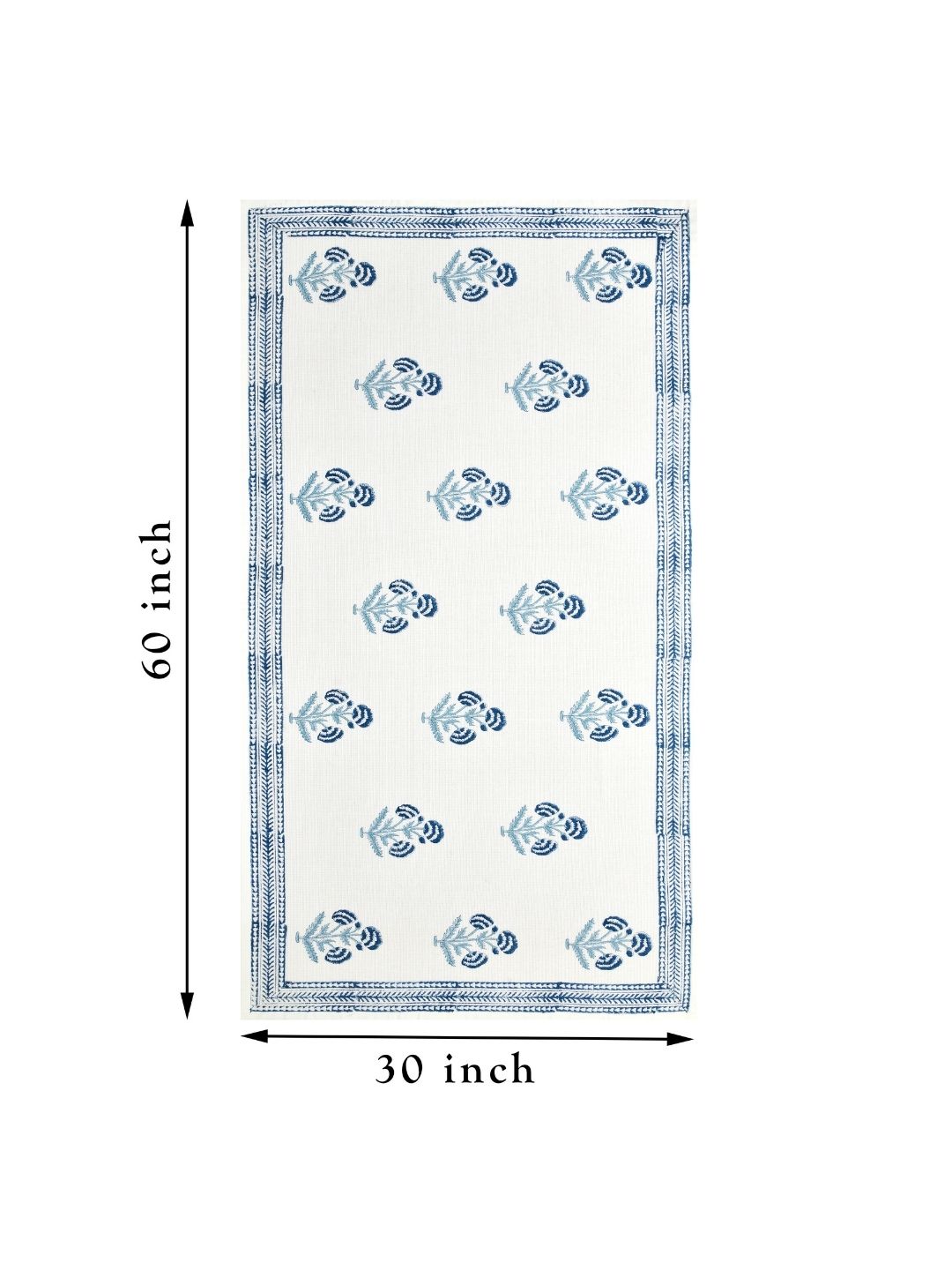 Indigo Botanical Waffle Cotton Towel