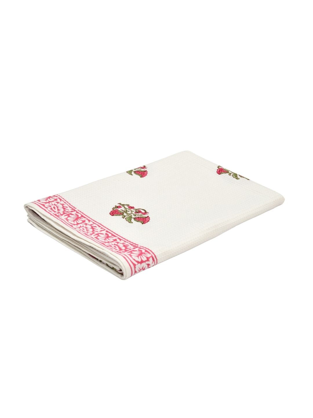 Rosebud Charm Waffle Cotton Towel
