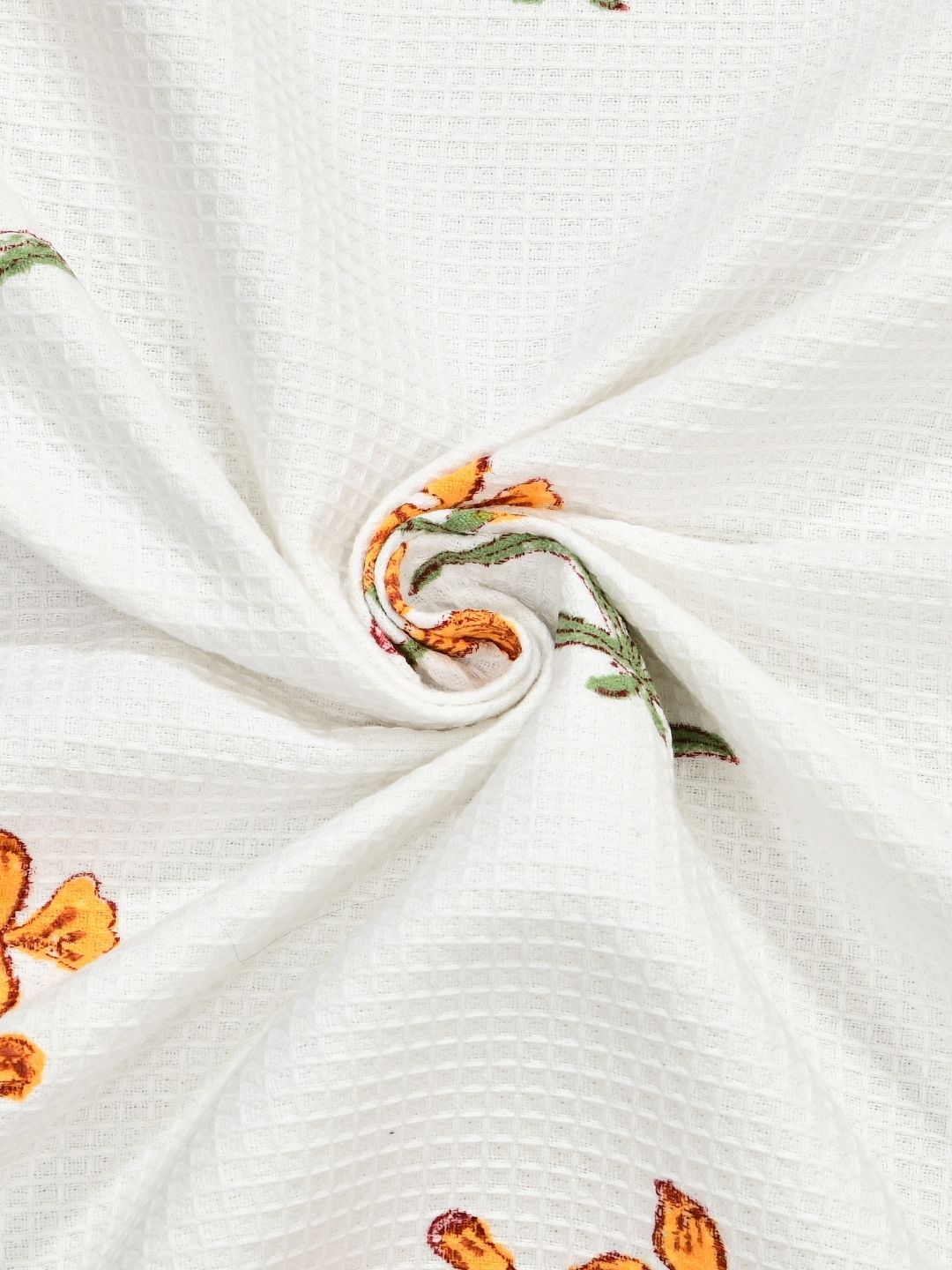 Orange Lily Waffle Cotton Towel