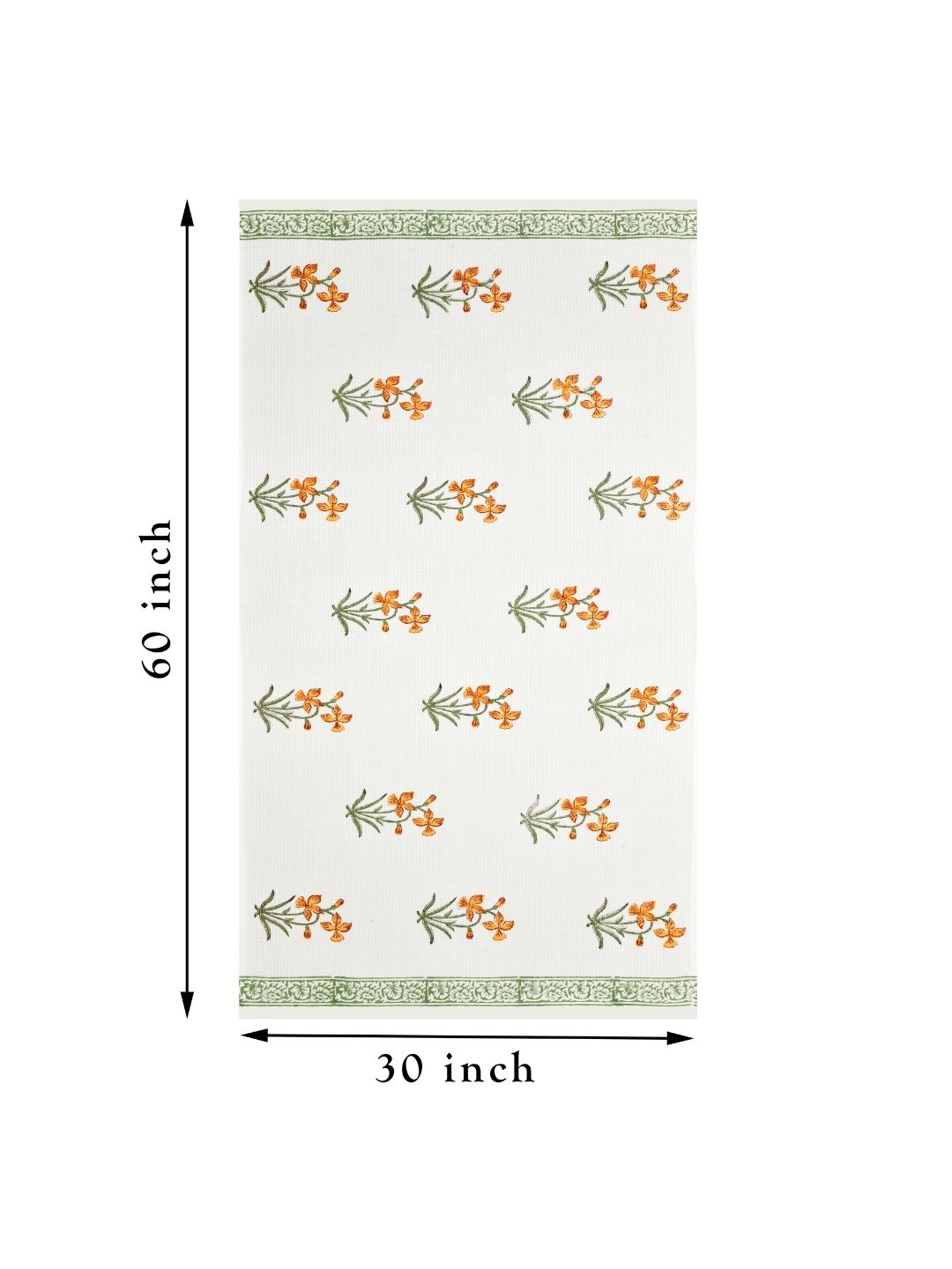 Orange Lily Waffle Cotton Towel