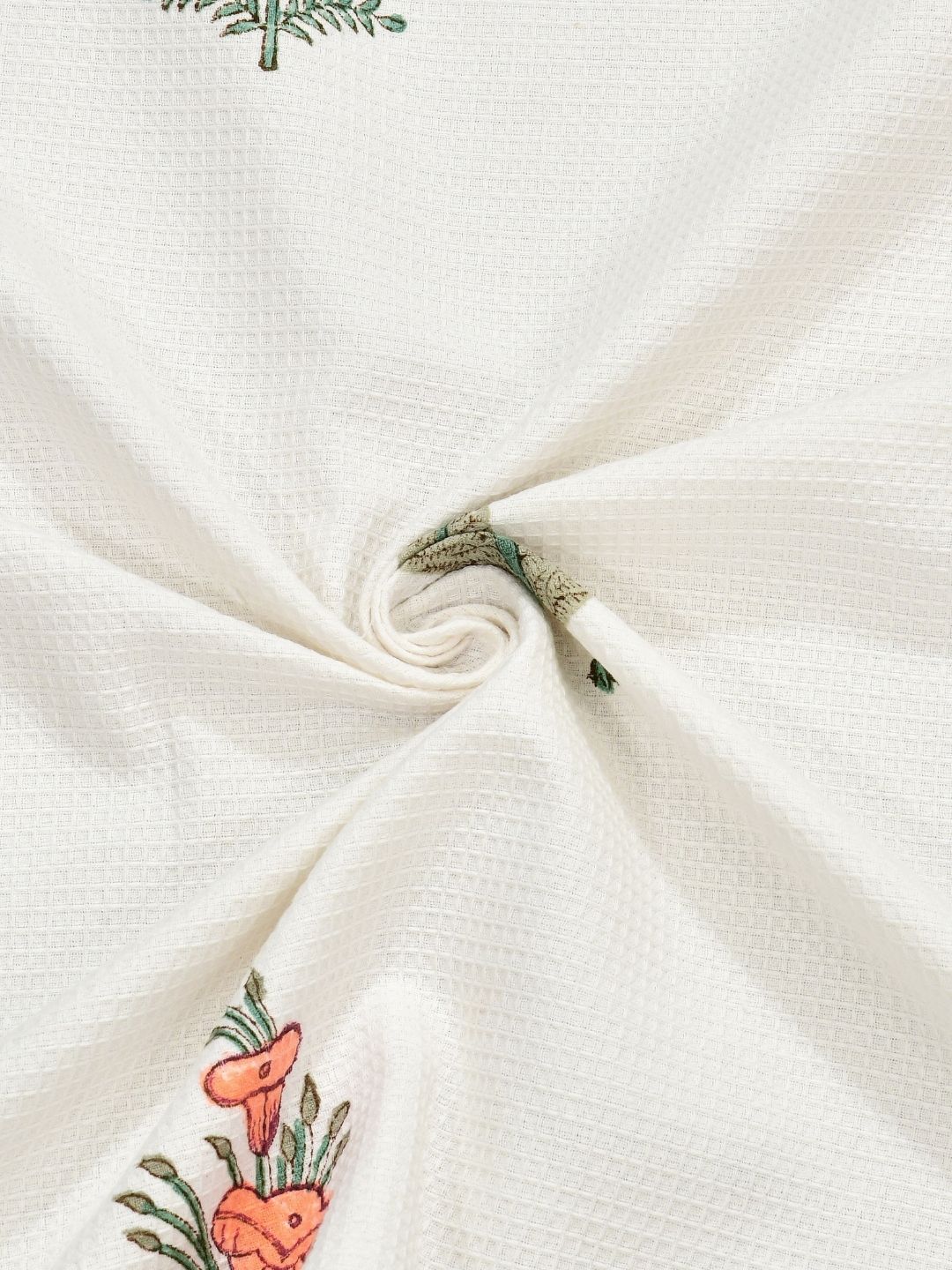 Botanical Garden Waffle Cotton Towel