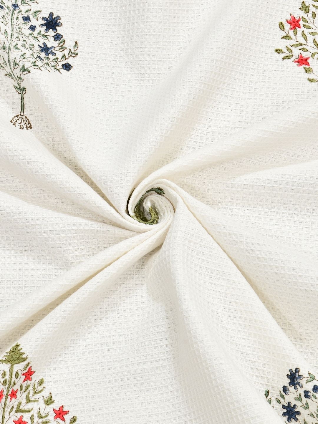 Floral Tree Waffle Cotton Towel