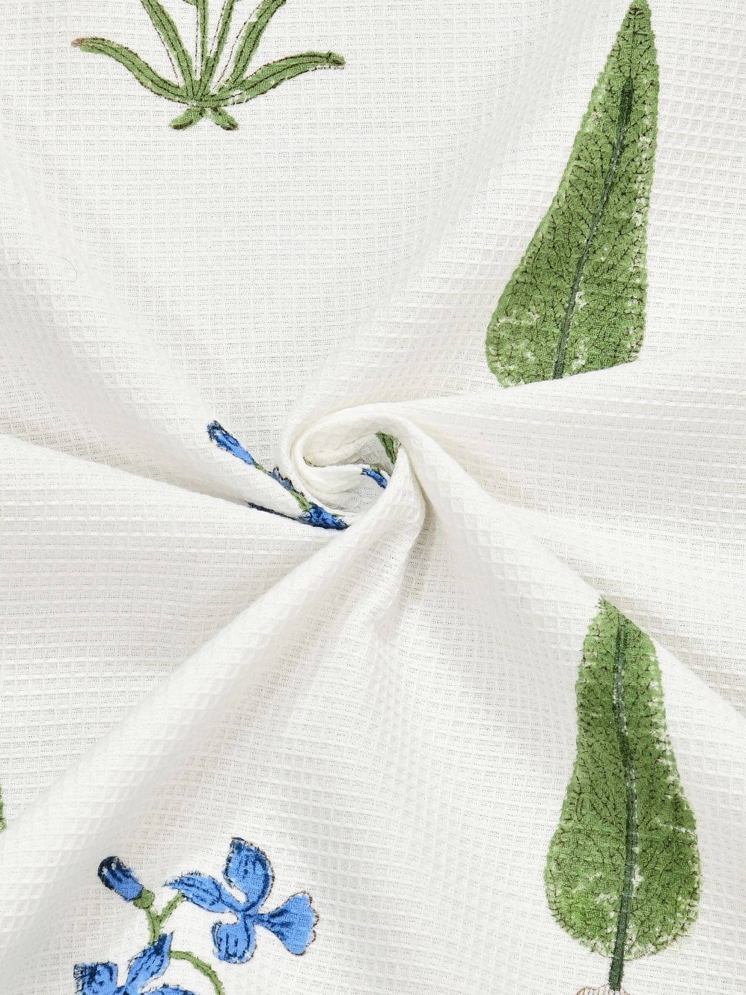 Bluebell Leaf Waffle Cotton Towel