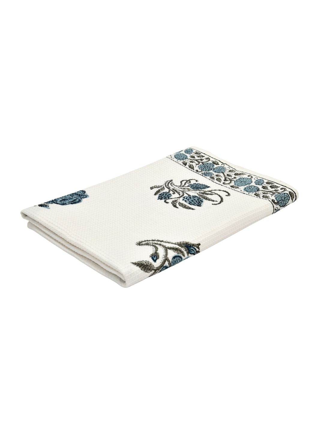 Indigo Rose Waffle Cotton Towel