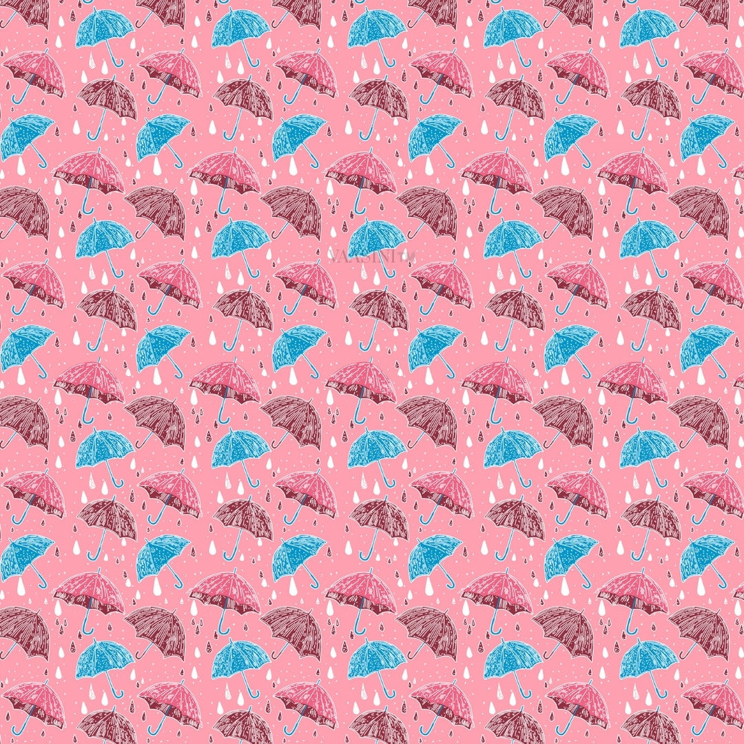 Monsoon Magic Umbrella Candy Pink Bedsheet