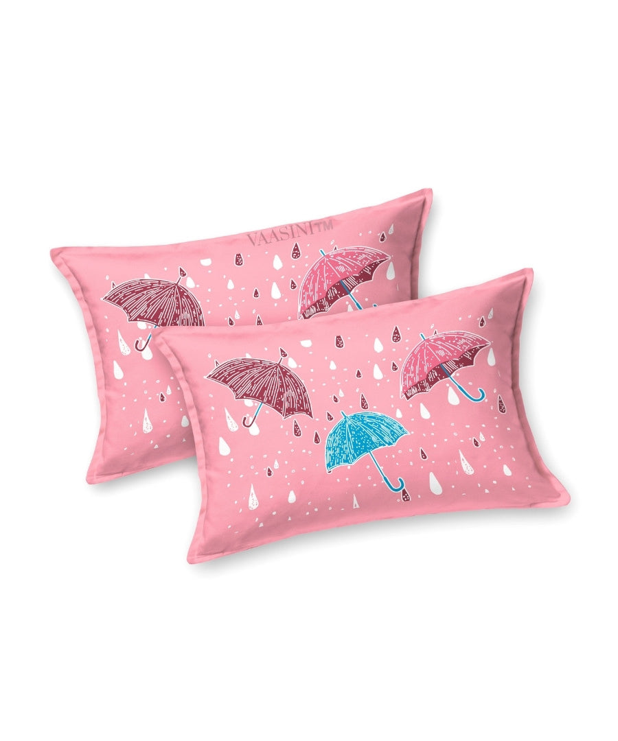 Monsoon Magic Umbrella Candy Pink Bedsheet