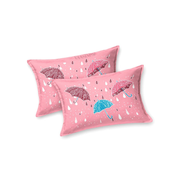 Monsoon Magic Umbrella Candy Pink Bedsheet