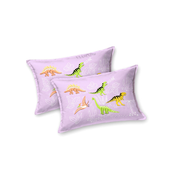 Dino Roar Pastel Lavender Kids Bedsheet