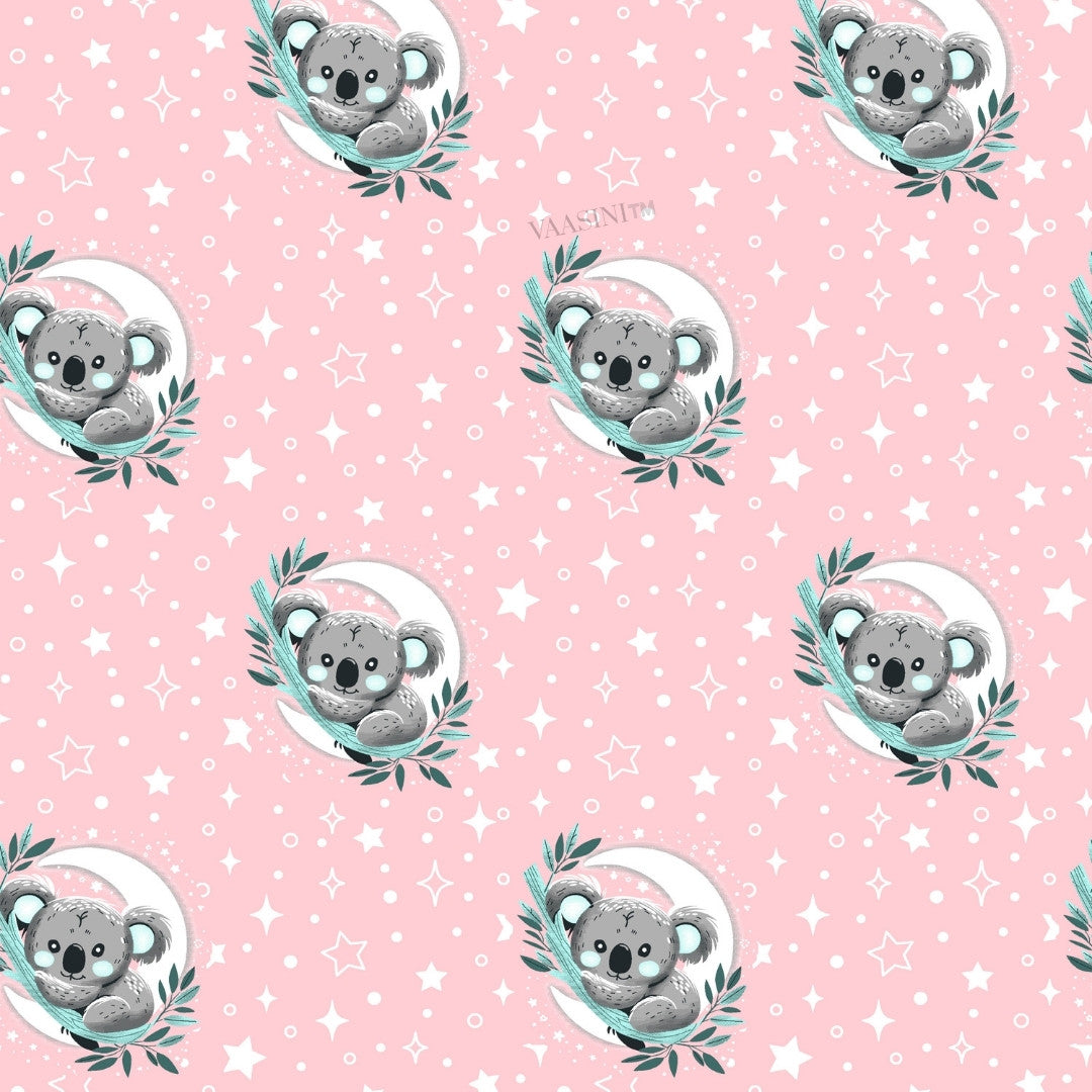 Space Astronaut Blush Pink Kids Bedsheet