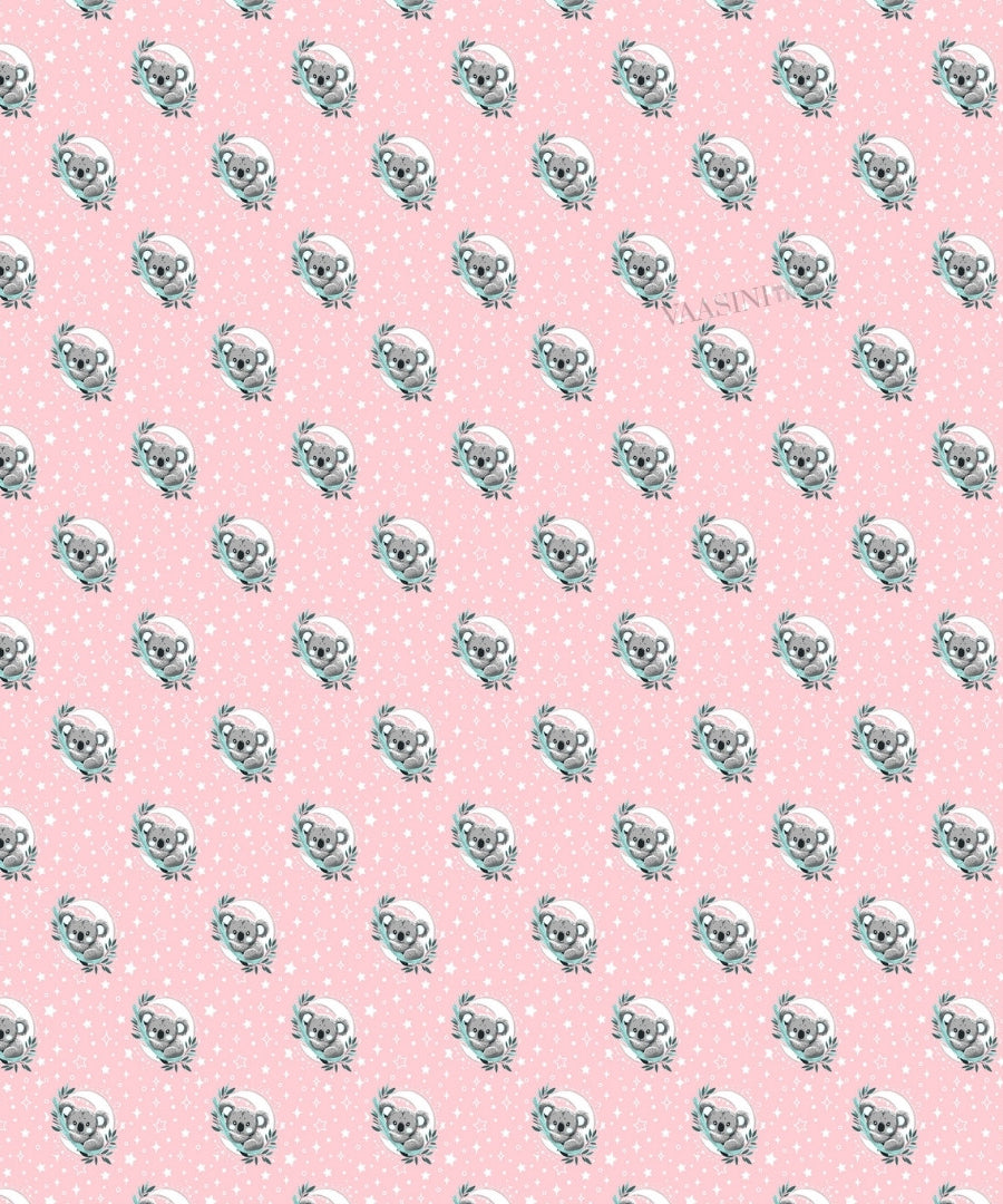Space Astronaut Blush Pink Kids Bedsheet