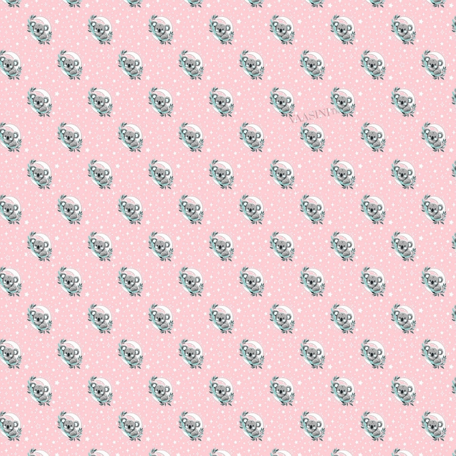 Space Astronaut Blush Pink Kids Bedsheet