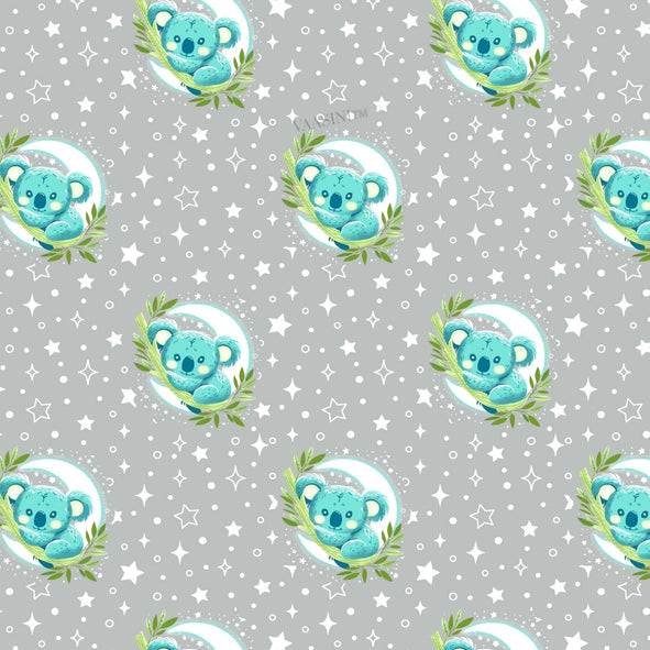 Space Astronaut Pale Grey Kids Bedsheet