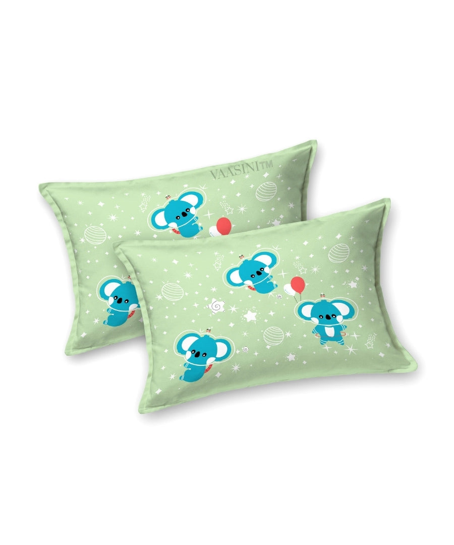 Dreamy Crescent Moon Creamy Green Bedsheet