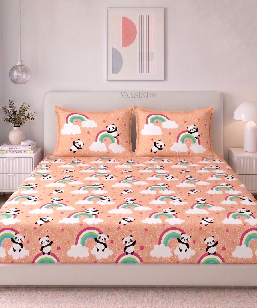 Coquette Bow Ribbon Creamy Beige Bedsheet