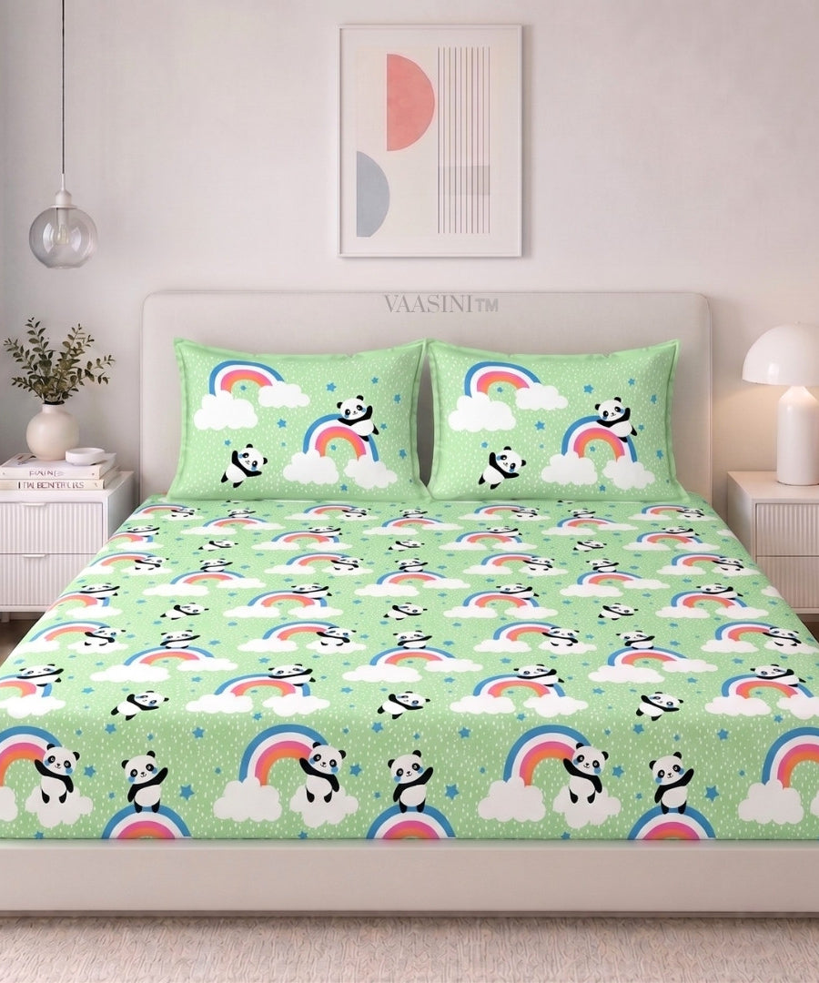 Coquette Bow Ribbon Soft Mint Bedsheet