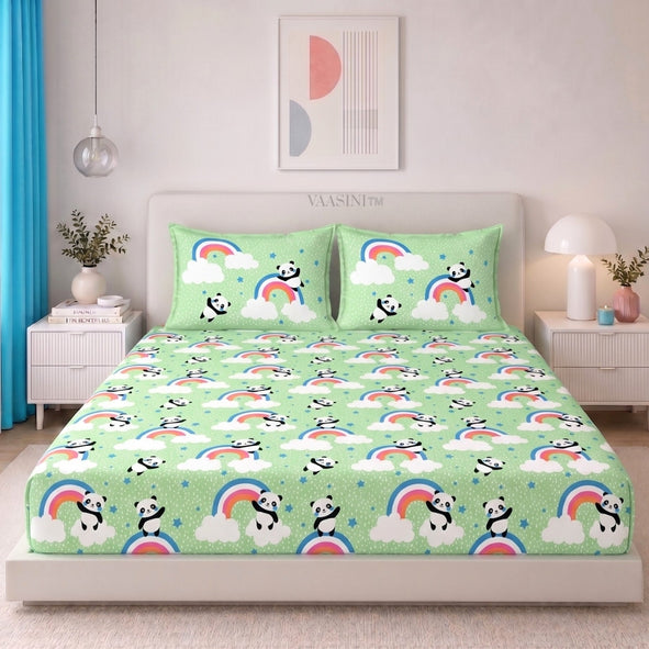 Coquette Bow Ribbon Soft Mint Bedsheet