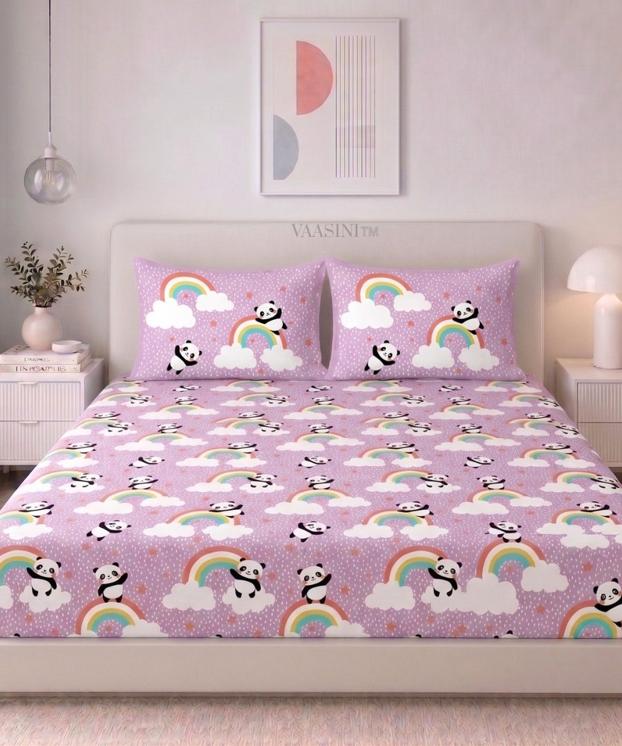 Coquette Bow Ribbon Lavender Mist Bedsheet