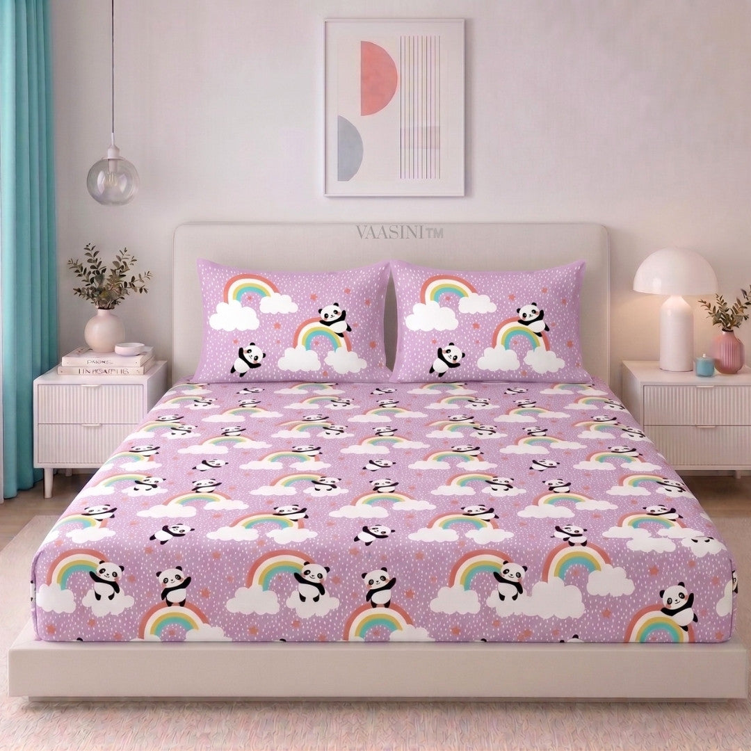 Coquette Bow Ribbon Lavender Mist Bedsheet