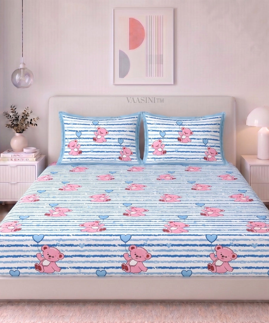 Ditsy Heart Sparkle Creamy Ivory Bedsheet