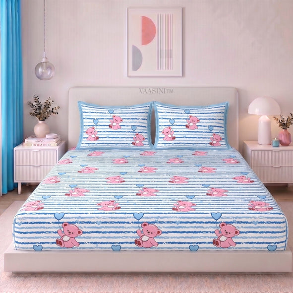 Ditsy Heart Sparkle Creamy Ivory Bedsheet