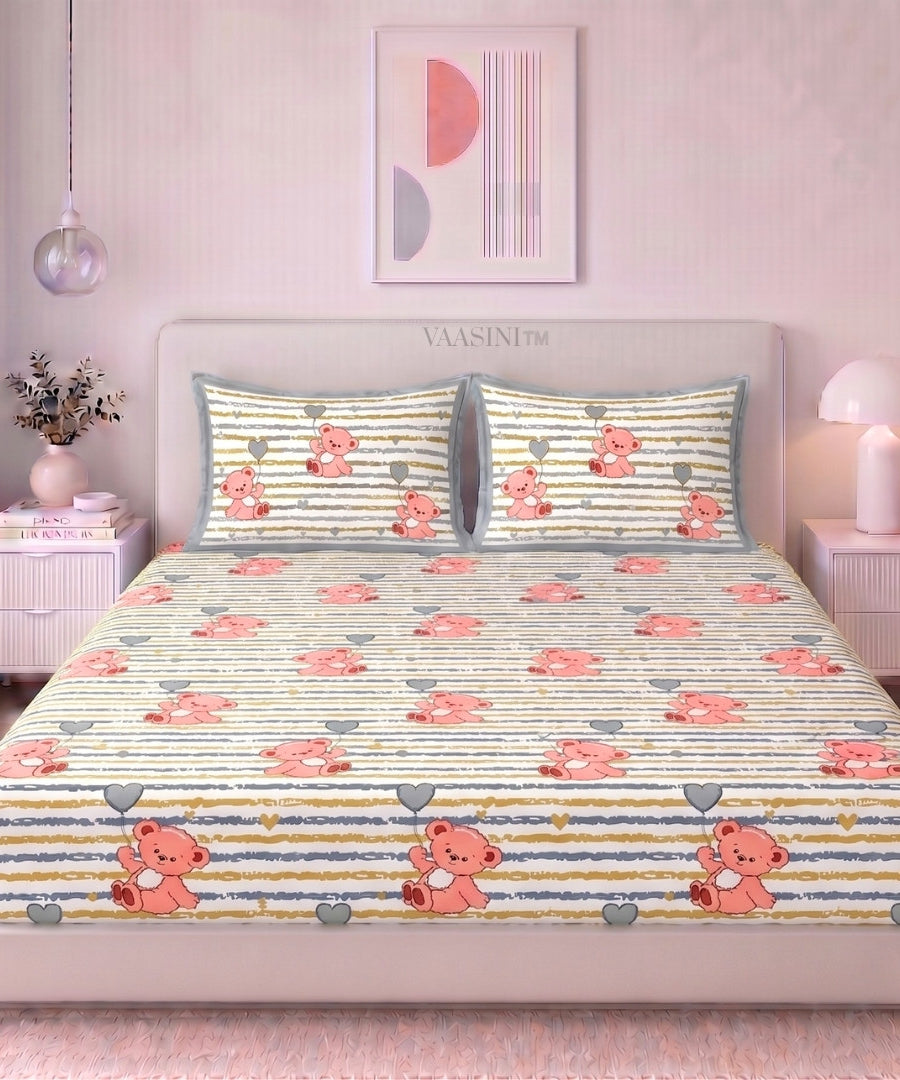 Ditsy Heart Sparkle Soft Lilac Bedsheet