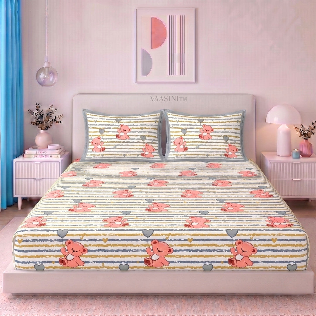 Ditsy Heart Sparkle Soft Lilac Bedsheet