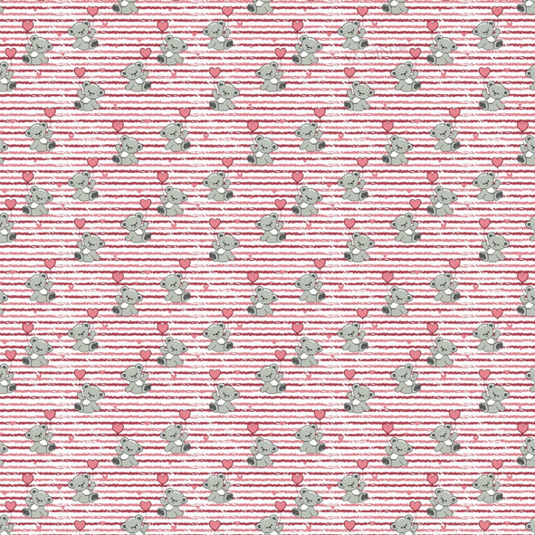 Ditsy Heart Sparkle Dusty Rose Pink Bedsheet