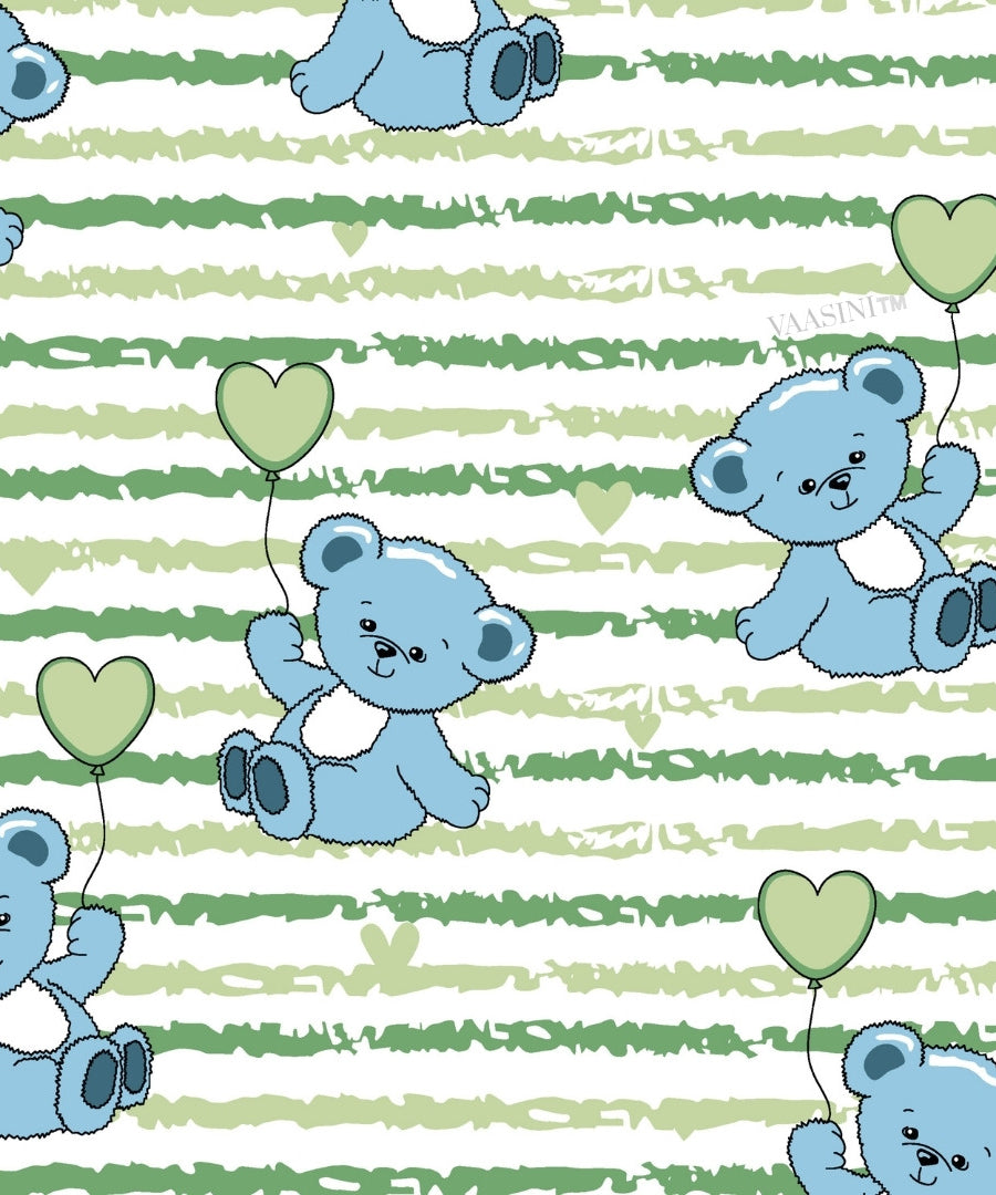 Ditsy Heart Sparkle Sage Green Bedsheet