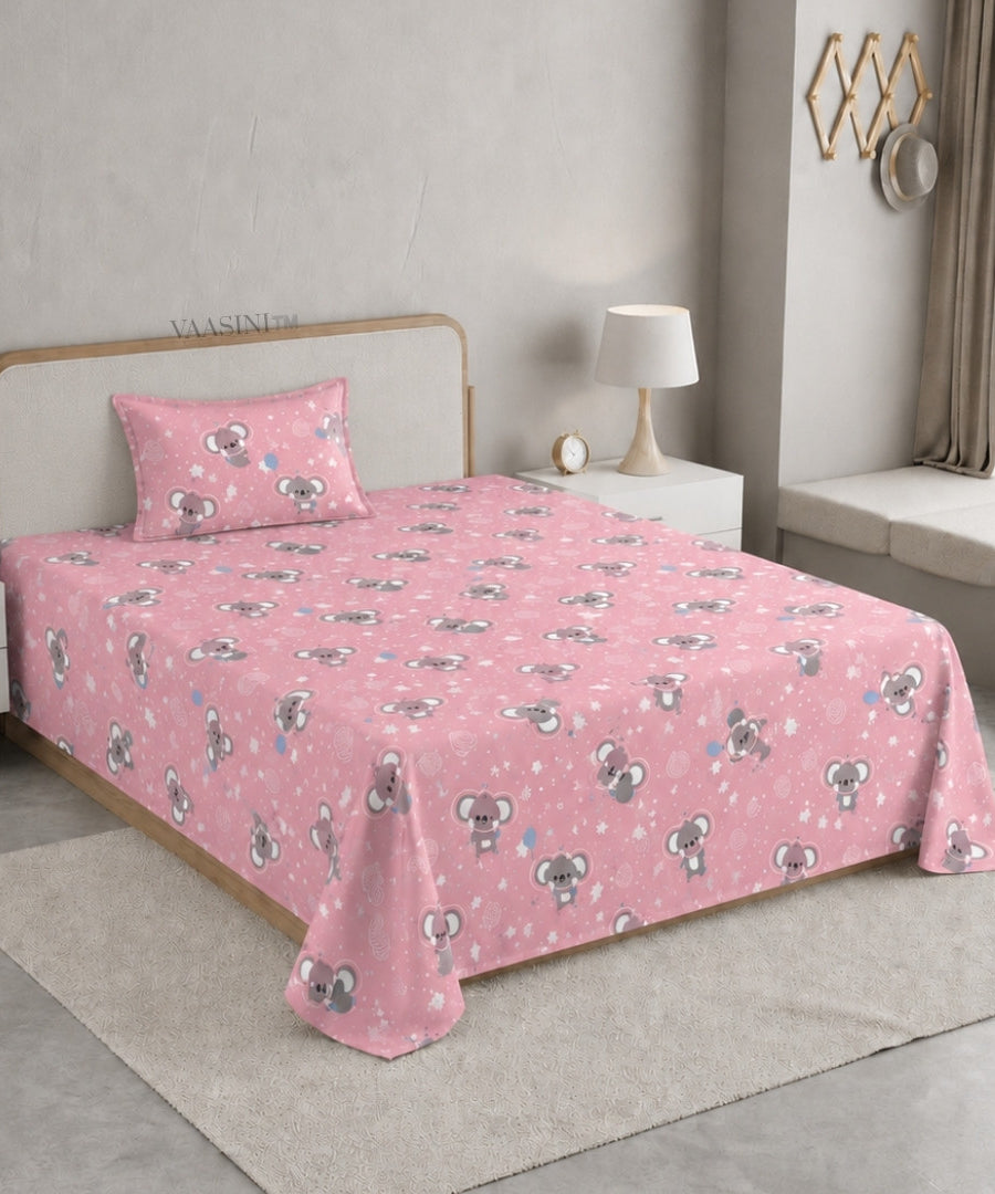 Dreamy Crescent Moon Blush Pink Bedsheet
