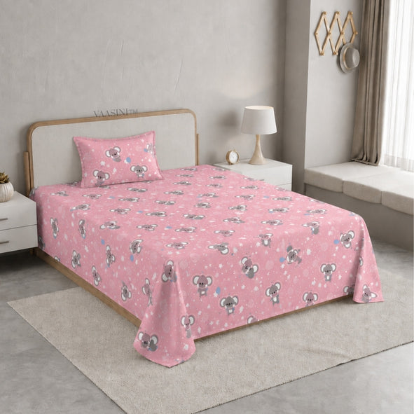 Dreamy Crescent Moon Blush Pink Bedsheet