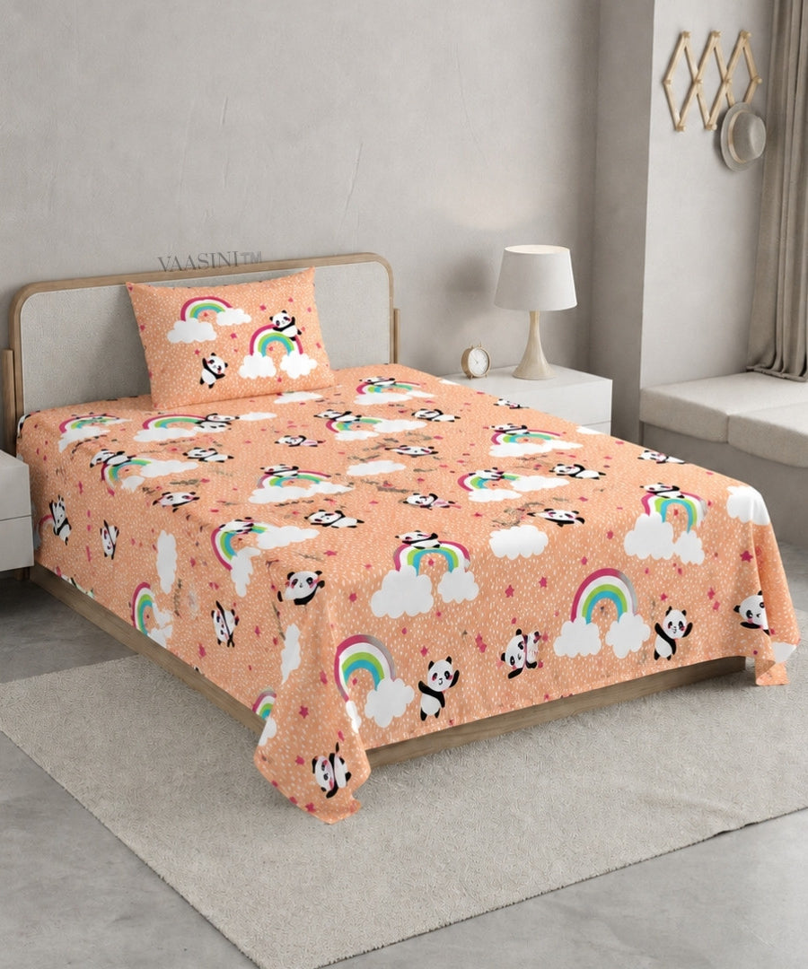 Coquette Bow Ribbon Creamy Beige Bedsheet