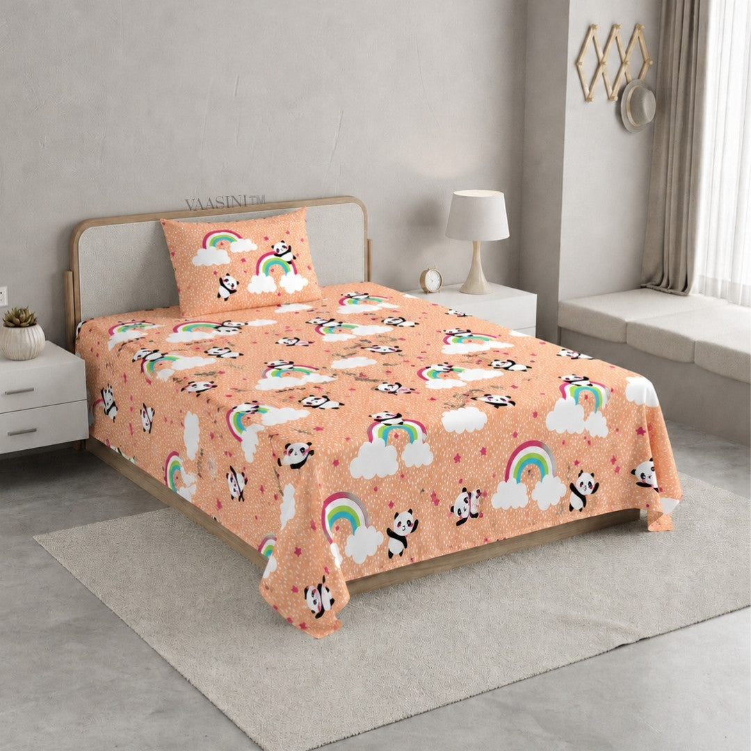 Coquette Bow Ribbon Creamy Beige Bedsheet