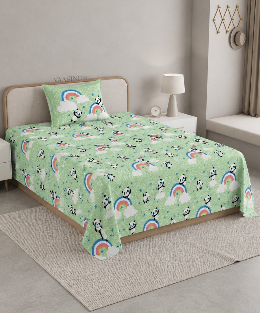 Coquette Bow Ribbon Soft Mint Bedsheet