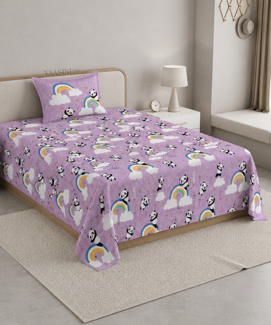 Coquette Bow Ribbon Lavender Mist Bedsheet