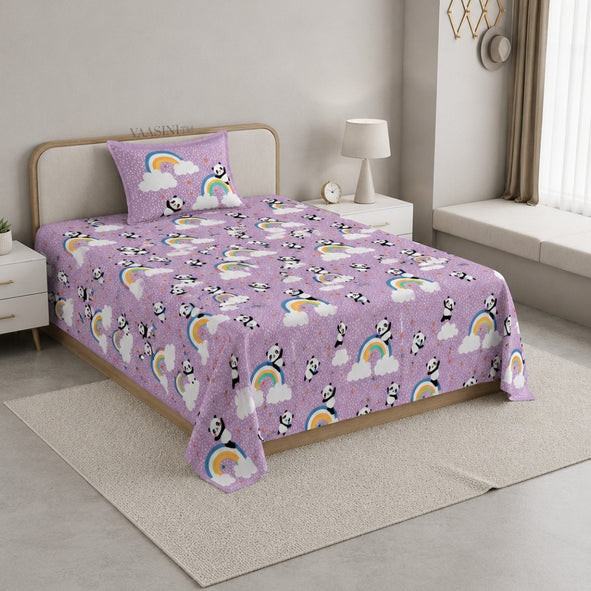 Coquette Bow Ribbon Lavender Mist Bedsheet