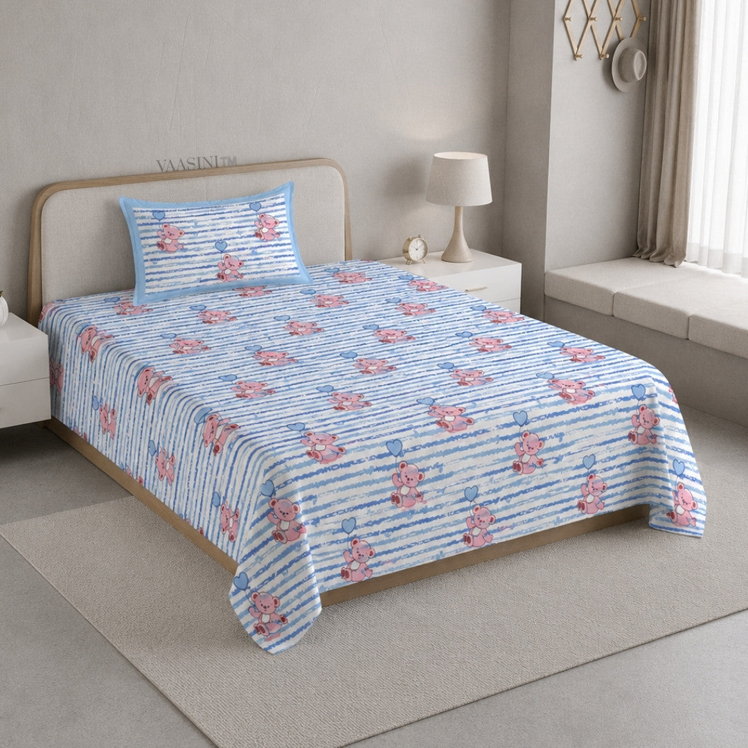 Ditsy Heart Sparkle Creamy Ivory Bedsheet