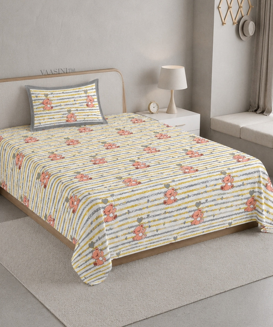 Ditsy Heart Sparkle Soft Lilac Bedsheet