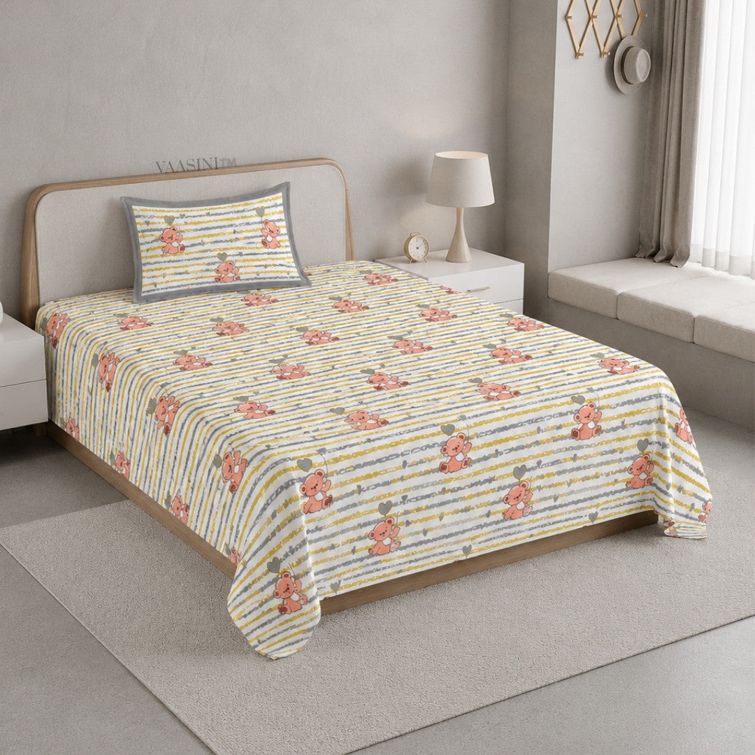 Ditsy Heart Sparkle Soft Lilac Bedsheet