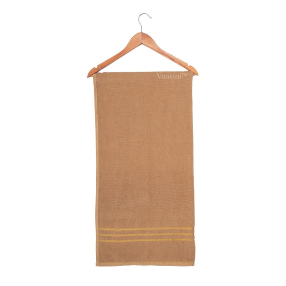 Terry Cotton Soft & Absorbent Solid Camel Beige 400 GSM Bath Towel