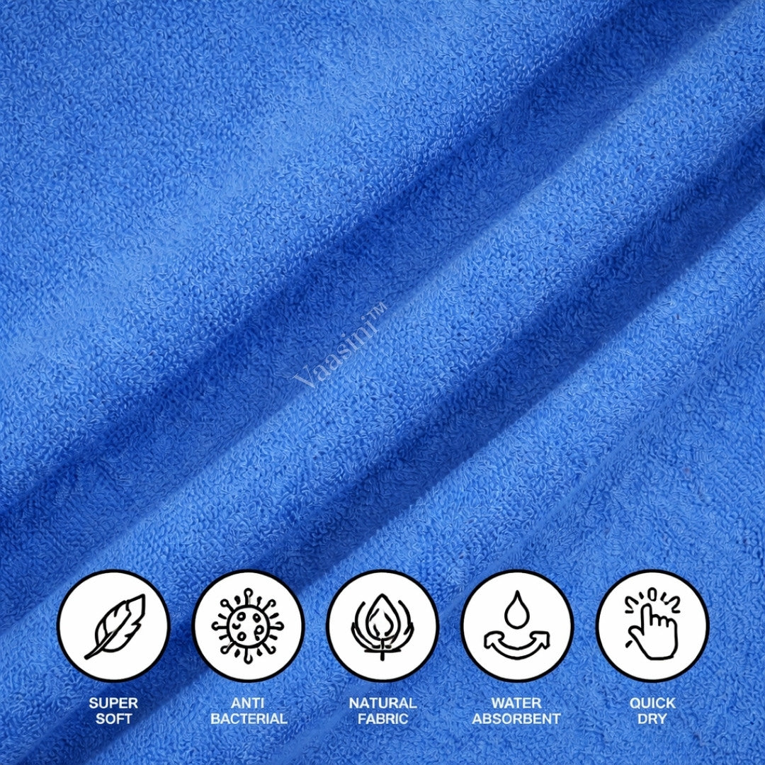 Terry Cotton Soft & Absorbent Solid Sky Blue 400 GSM Bath Towel