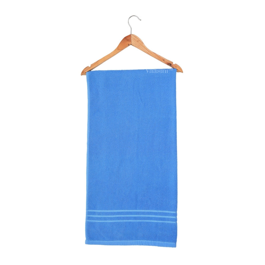 Terry Cotton Soft & Absorbent Solid Sky Blue 400 GSM Bath Towel